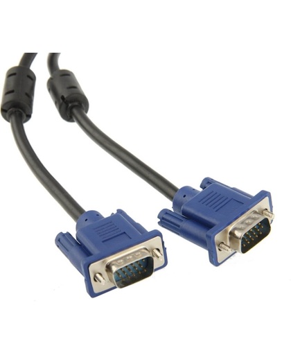 Hoge kwaliteit VGA 15 Pin mannetje naar VGA 15 Pin mannetje kabel voor LCD Monitor / Projector, Lengte: 1.8 meter