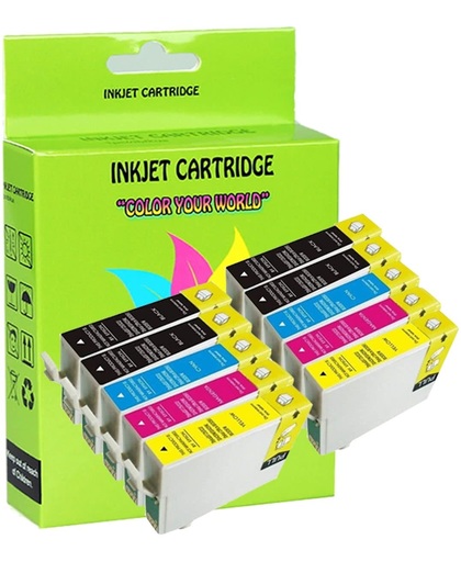 10 Pack Compatible Epson T29XL BK*4/C*2/M*2/Y*2 inktcartridges, 10 pak. 4 zwart, 2 cyaan, 2 magenta, 2 geel