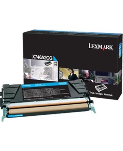 Lexmark X746A2CG tonercartridge Lasertoner 7000 pagina's Cyaan