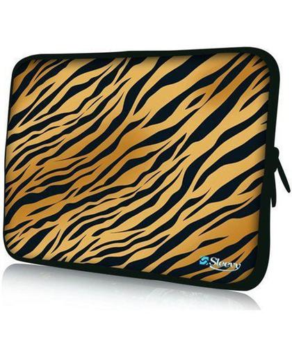 Sleevy 10,1 inch laptophoes tijgerprint