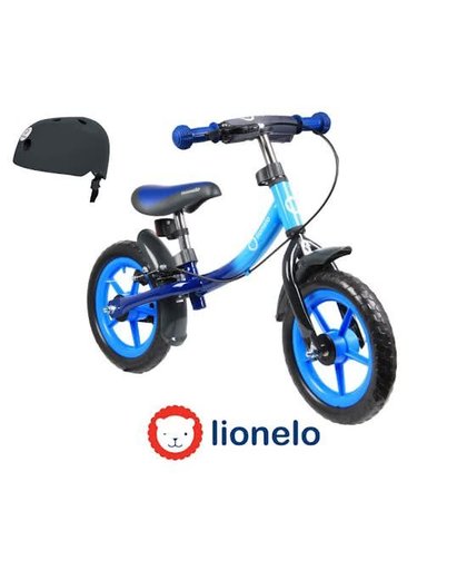 Lionelo Dan Plus - Loopfiets  Blauw de luxe incl fietshelm