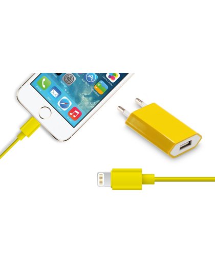Kabel voor Lightning Apple producten 3 meter - Geel
