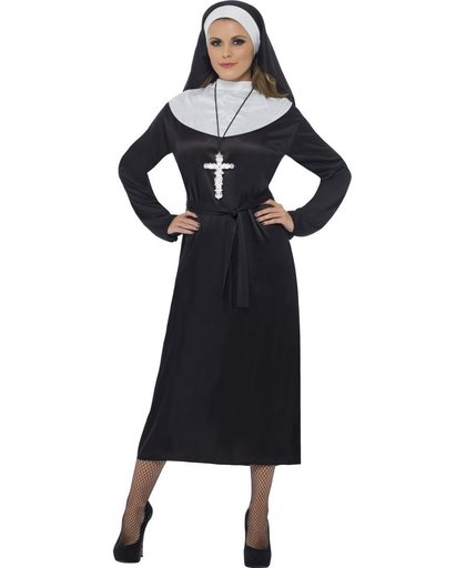 Nonnen kostuum met ceintuur en hoofddoek maat L (44-46)