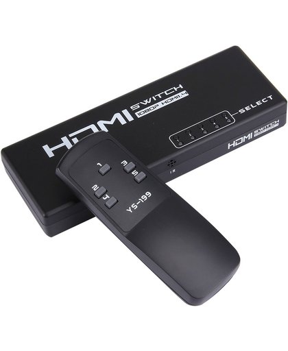 5 Poorts 1080P HDMI versterker Switcher, 1.3 Versie, met afstandsbediening, schakelaar ondersteunt HDTV