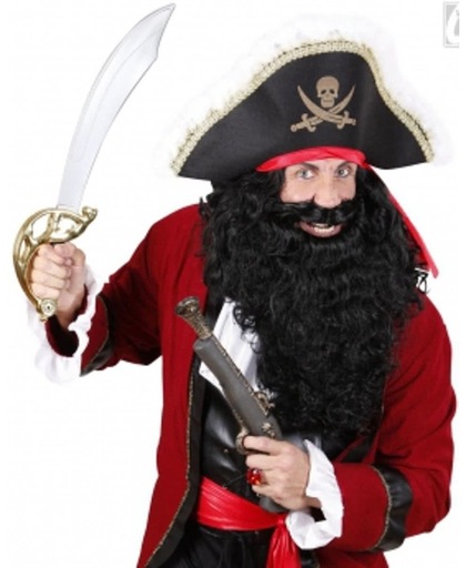 Lange zwarte piraten baard