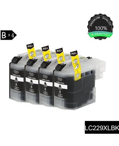 Compatible Inktcartridges voor Brother LC229 - Brother MFC-J5320DW, Brother MFC-J5620DW, Brother MFC-J5625DW, Brother MFC-J5720DW - 4 Zwart