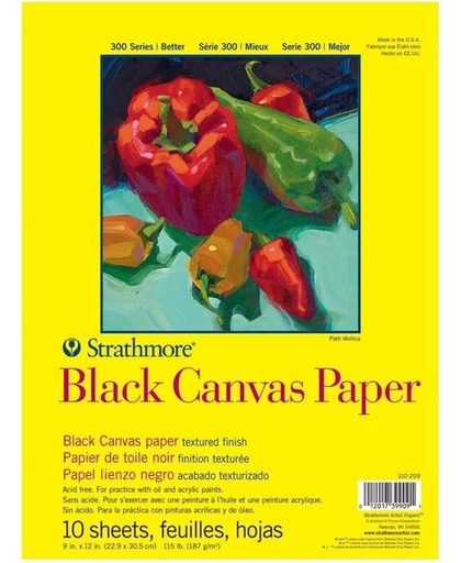 Strathmore black canvas paper 40x50cm