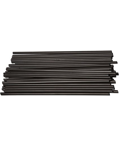 Constructie rietjes, l: 12,5 cm, zwart, 800 stuks