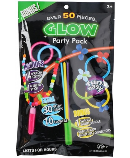 Het ultieme glow in the dark party pakket - meer dan 50 stuks - maakt een feest compleet