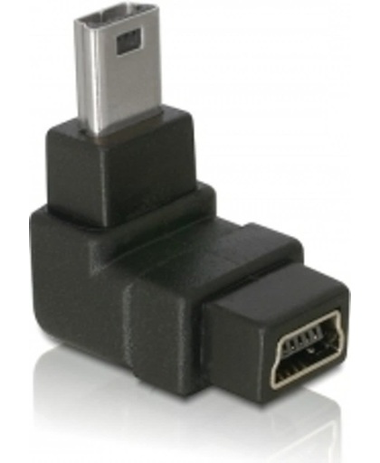 DeLOCK Adapter USB-B mini USB-B mini 5-pin USB-B mini 5-pin Zwart kabeladapter/verloopstukje