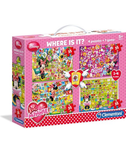 Clementoni 5-in-1 Puzzeldoos - Minnie Mouse Waar is het?