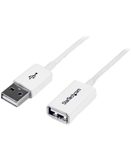 StarTech.com 2 m witte USB 2.0-verlengkabel A-naar-A M/F