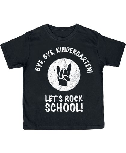 Bye Bye Kindergarten! Let`s Rock School! Kindershirt zwart
