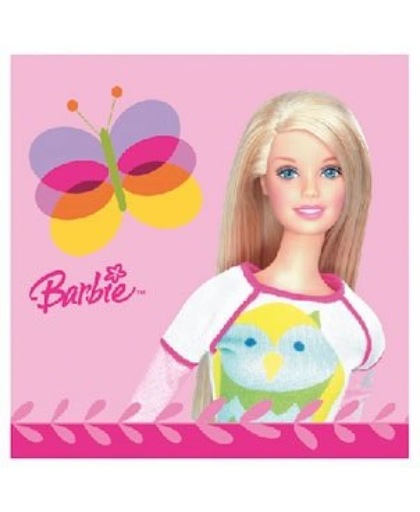 Barbie Servetten Roze - 20 stuks