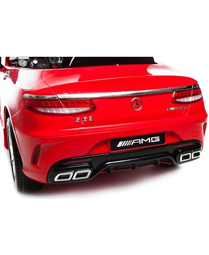 Mercedes S63 AMG Elektrische accuvoertuig / kinderauto met Mp3 + Afstandsbediening | Rood | GRATIS VERZENDING