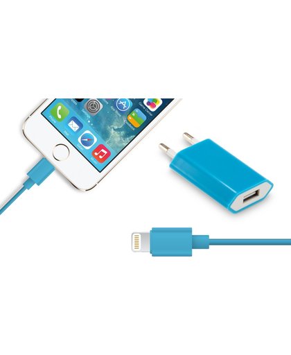 Kabel voor Lightning Apple producten 3 meter - Blauw
