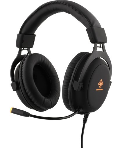 DELTACO GAM-030 Stereo Gaming Headset, 57mm drivers, 2 x 3.5 mm mini-jack, volume op headset, LED verlichting, zwart