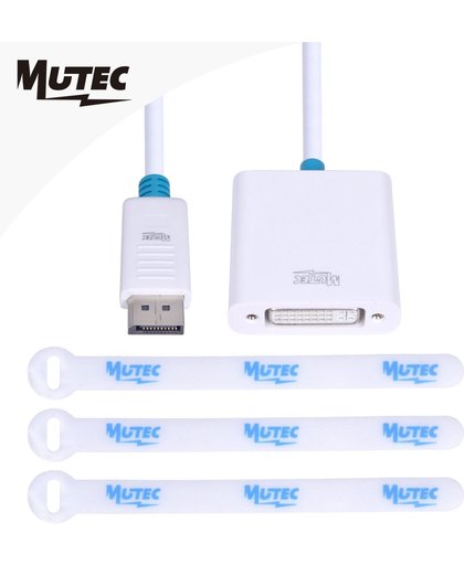 MutecPower DisplayPort (DP) naar DVI Video Kabel Adaptor, 30cm, Ultra HD 4k resolutie met 3 koppelingen