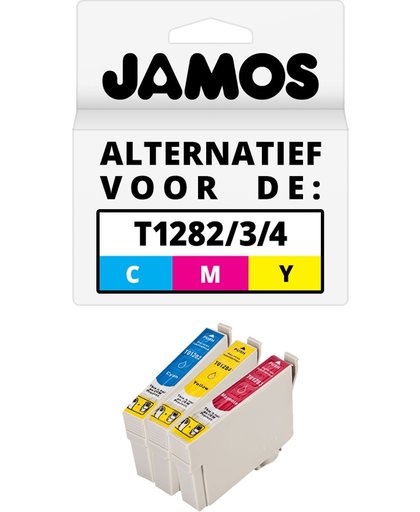 Jamos - Inktcartridges / Alternatief voor de Epson T1282 T1283 T1284 Kleuren CMY Set