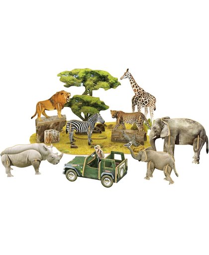 House of Holland African Wildlife - National Geographic - 3D Puzzel - 69 stukjes