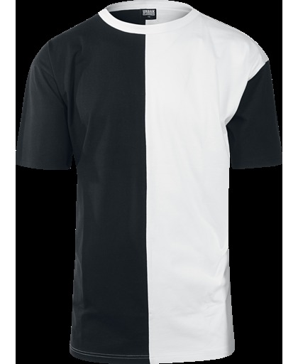 Urban Classics Oversized Harlequin Tee T-shirt zwart-wit