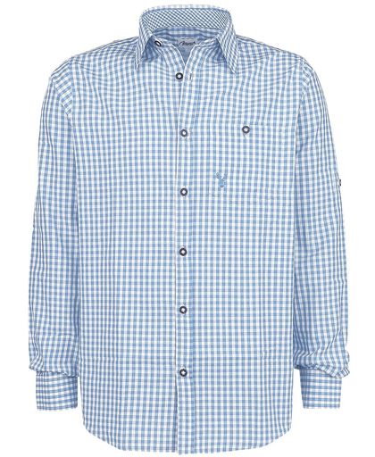 Almwerk Ottmar Overhemd lichtblauw-wit