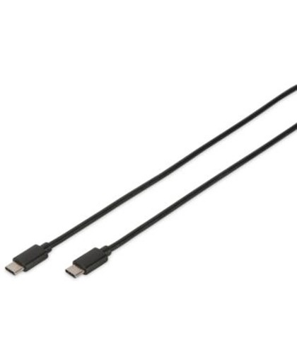 Digitus 1.8m, 2xUSB2.0-C 1.8m USB C USB C Mannelijk Mannelijk Zwart USB-kabel