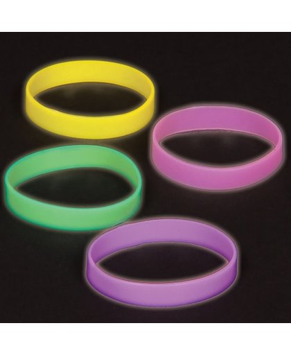 Glow-in-the-dark-polsbandjes  (10 stuks per verpakking)
