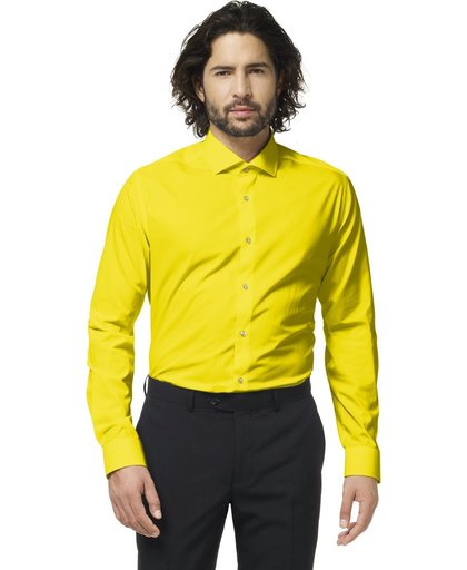 OppoSuits Yellow Fellow Overhemd voor Heren (Geel) - Zakelijke en Vrijetijds Overhemden voor Mannen, Meerdere Kleuren Beschikbaar