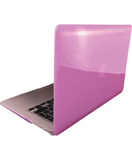 LenV - Macbook Air 13.3 inch Hardcover Hard Case Cover Laptop Hoes Sleeve - Transparant Paars