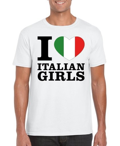 I love Italian girls t-shirt wit heren - Italie shirt XL