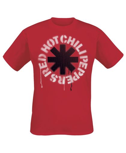 Red Hot Chili Peppers Stencil Asterisk T-shirt rood