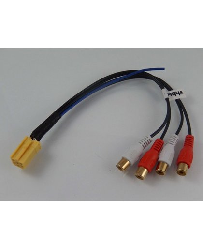 VHBW Mini ISO 6-pins naar 2x Tulp stereo adapter kabel