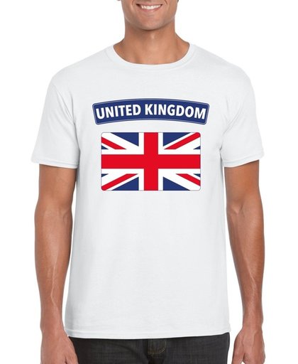 Engeland t-shirt met Groot Brittannie vlag wit heren - maat M