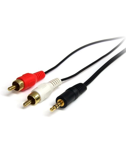 StarTech.com 6ft 3.5mm - 2x RCA audio kabel 1,8 m 2 x RCA Zwart