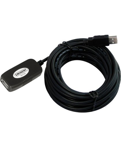 Eminent EM1020 USB-kabel 10 m USB A Mannelijk Vrouwelijk Zwart
