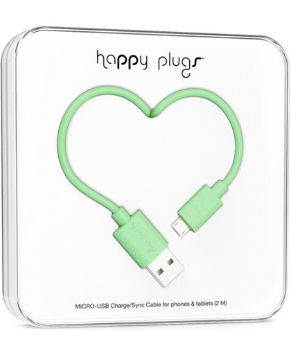 Happy Plugs Micro USB kabel Mint