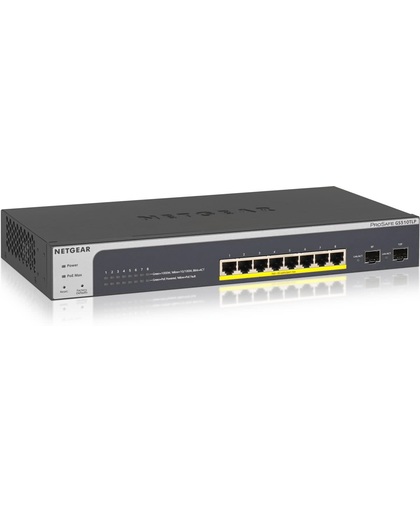 Netgear GS510TLP Managed L2/L3/L4 Gigabit Ethernet (10/100/1000) Zwart Power over Ethernet (PoE)