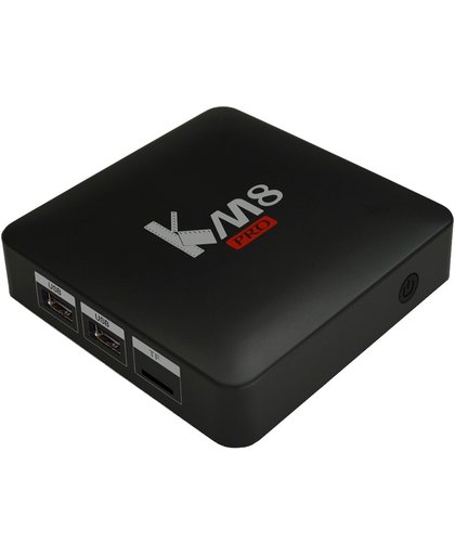 KM8 PRO 4K UHD Smart TV Box met afstandsbediening, Android 6.0 Amlogic S912 Octa Core Cortex-A53 tot 2.0GHz, RAM: 2GB, ROM: 8GB, Bluetooth, Dual Band WiFi, 1000M LAN Poort (zwart)