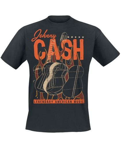 Cash, Johnny Legendary American Music T-shirt zwart