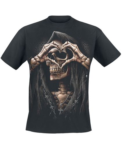Spiral Dark Love T-shirt zwart