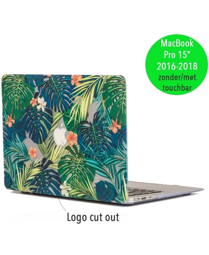 Lunso - palmboom bladeren hardcase hoes - MacBook Pro Retina 15 inch (2016-2018) - groen
