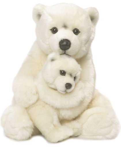 WWF IJsbeer - Moeder & Kind - Knuffel -28 cm