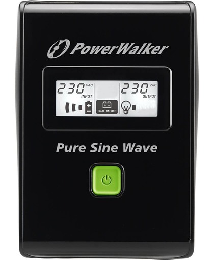 BlueWalker PowerWalker VI 800 SW Line-Interactive 800VA 2AC outlet(s) Zwart UPS
