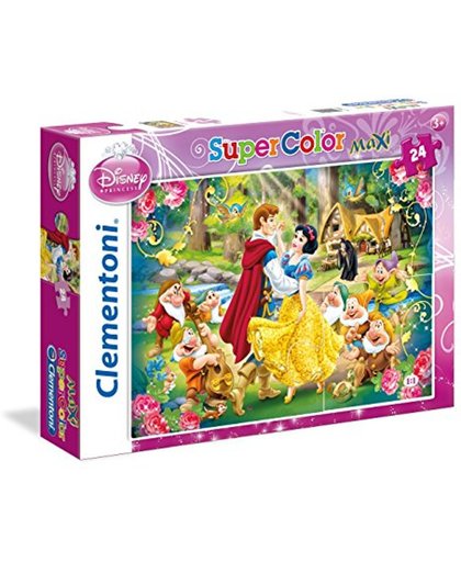 Clementoni Supercolor Maxi puzzel Sneeuwwitje - 24 grote stukjes
