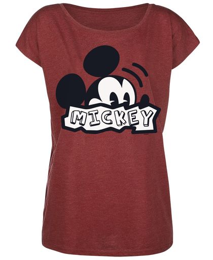 Mickey & Minnie Mouse Arrows Girls shirt rood gemêleerd