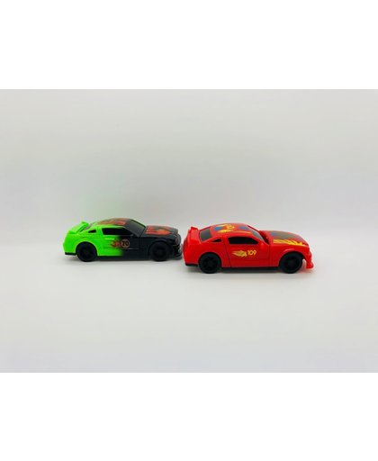 Fastcrash Cars 1:64 (Rood & Groen) Set van 2