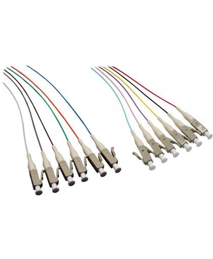 InLine LC Pigtail Simplex Optical Fiber Patch kabel - Multi Mode OM3 - 12 stuks - 2 meter