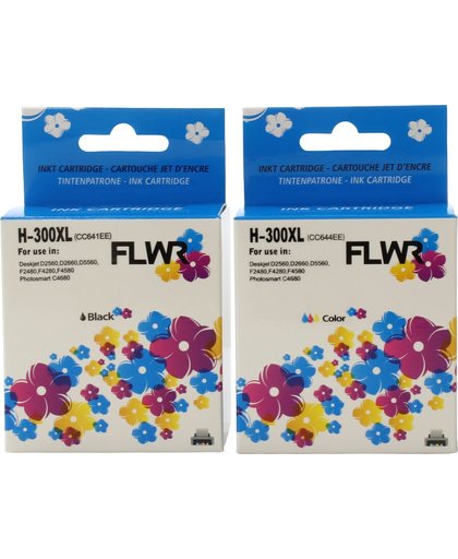 FLWR - Inktcartridge / 300XL / 2-pack - geschikt voor HP