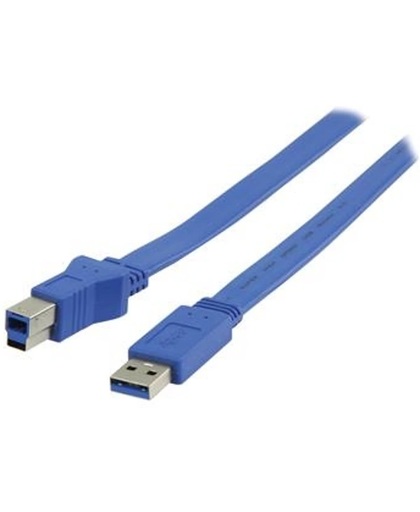Valueline 1m, USB 3.0, USB A - B 1m USB A USB B Mannelijk Mannelijk Blauw USB-kabel